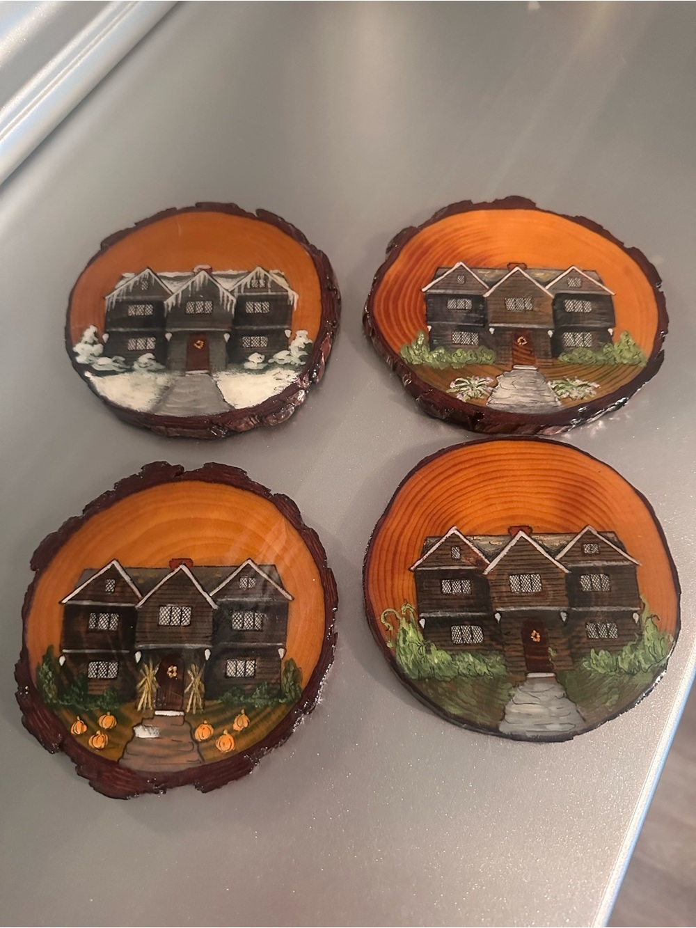 Salem Witch House Coaster Set of 4-NEW